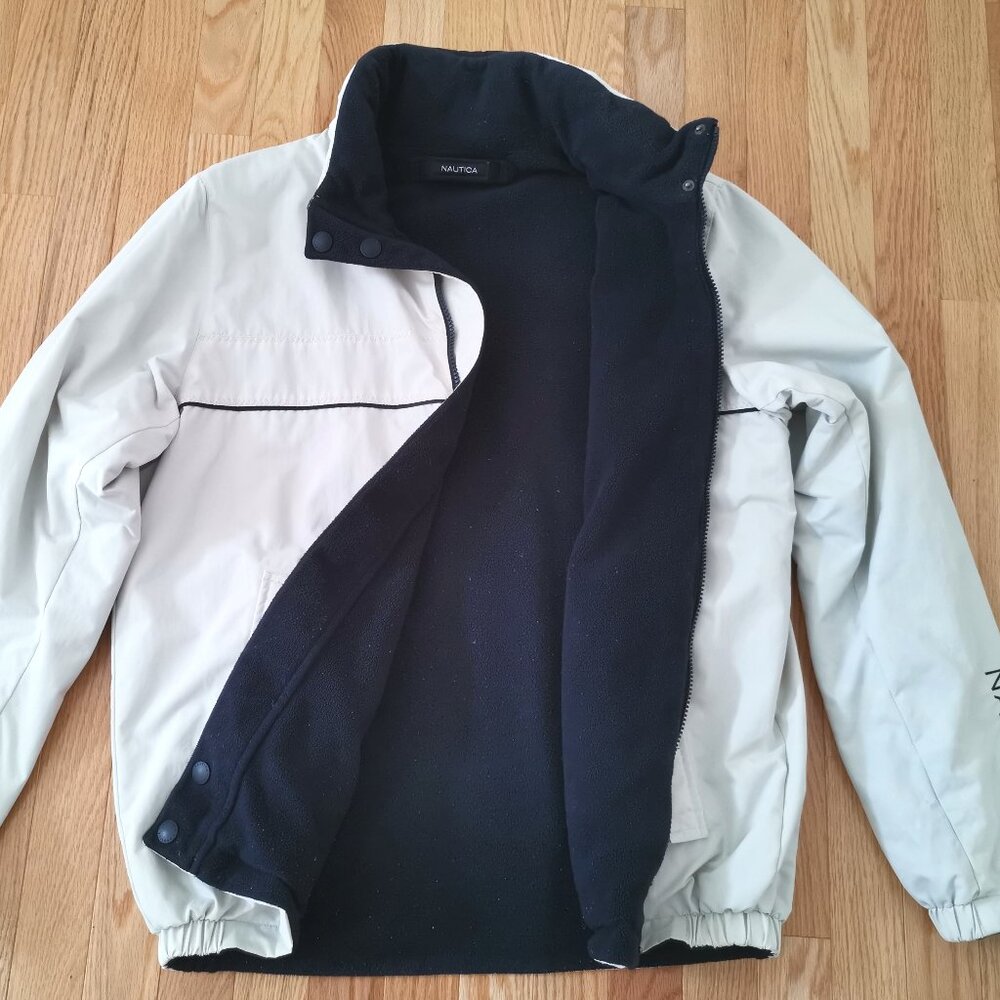 VTG Nautica Men Sailing Jacket Reversible Fleece Waterproof Heavyweight Ski M